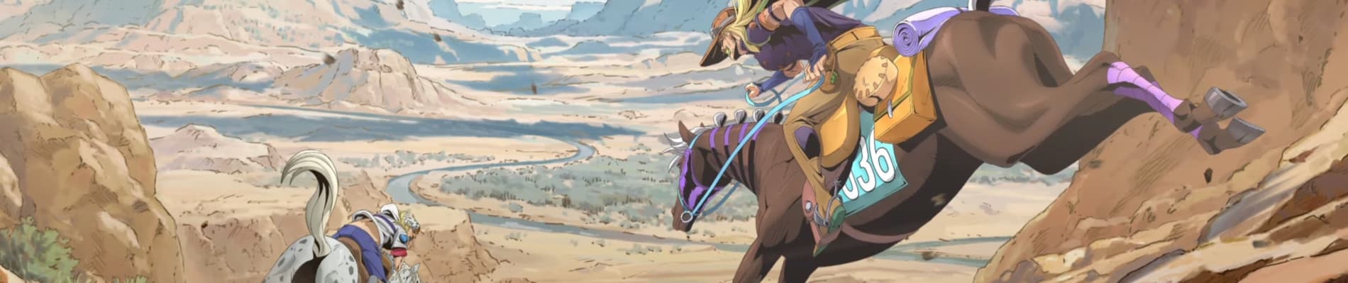STEEL BALL RUN JoJo's Bizarre Adventure 1st STAGE banner
